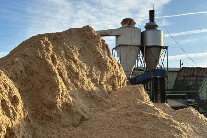 Pile de sciure de bois 
