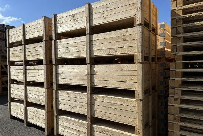 Caisses de bois pour le transport routier, fret maritime et aérien